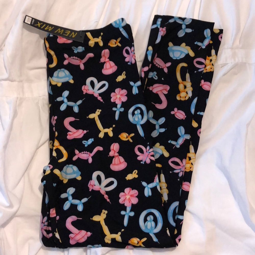 🛍 Balloon animal leggings, plus size, black